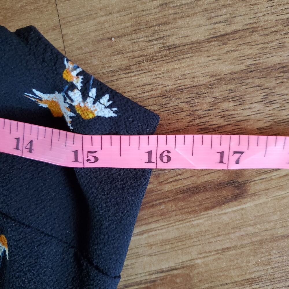 H&M Divided Dress Size 4 Floral Black Maxi Sleeveless - Picture 5 of 7